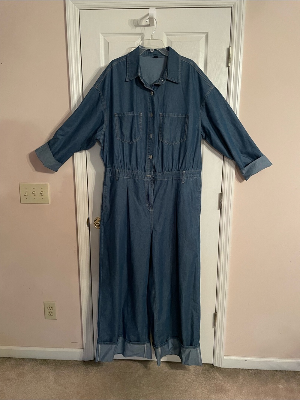 SHEIN Blue Denim Jumpsuit